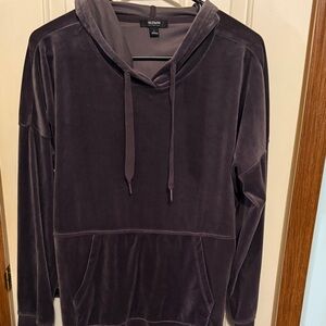 Alfani women’s Dark Gray Hoodie Sweater size Large capri